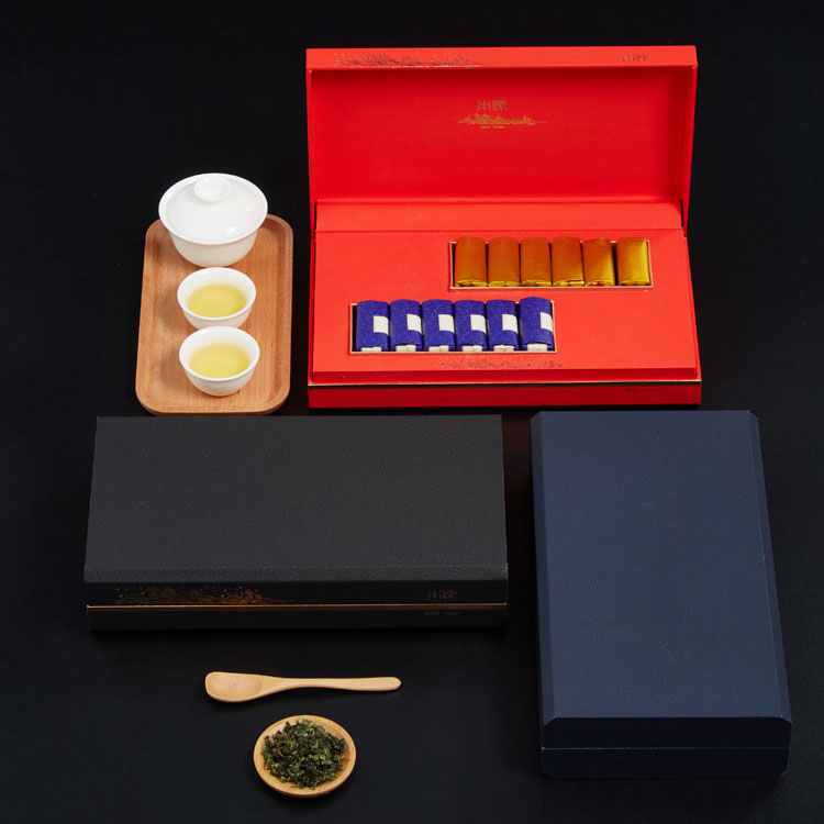 新品武夷山大紅包紅茶鐵觀音正山小種金駿眉定制禮盒三盒裝多顏色可選